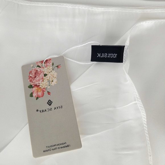 NWT Long Soft Satin Silk Scarf 33"x73" Rectangle Shawl Wrap 64981 - Picture 11 of 11